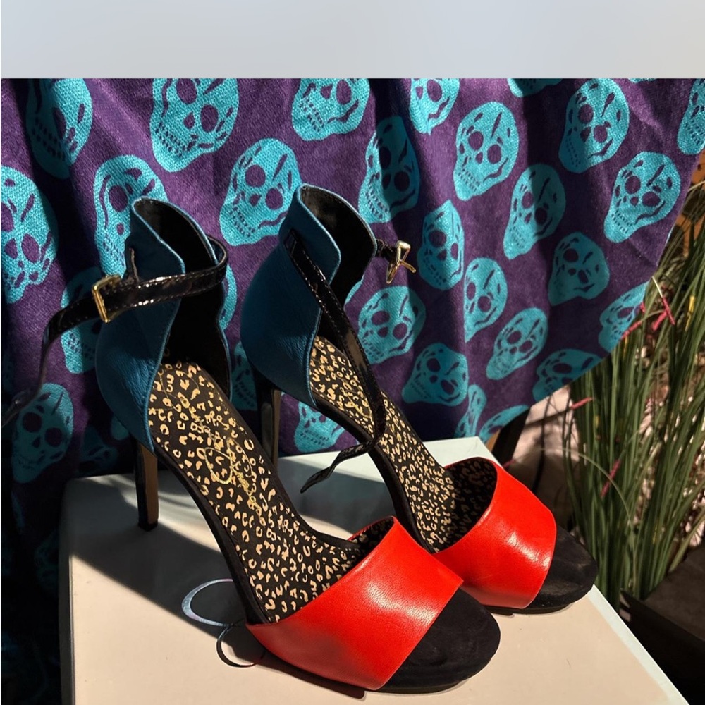Jessica Simpson Red and Black Heels